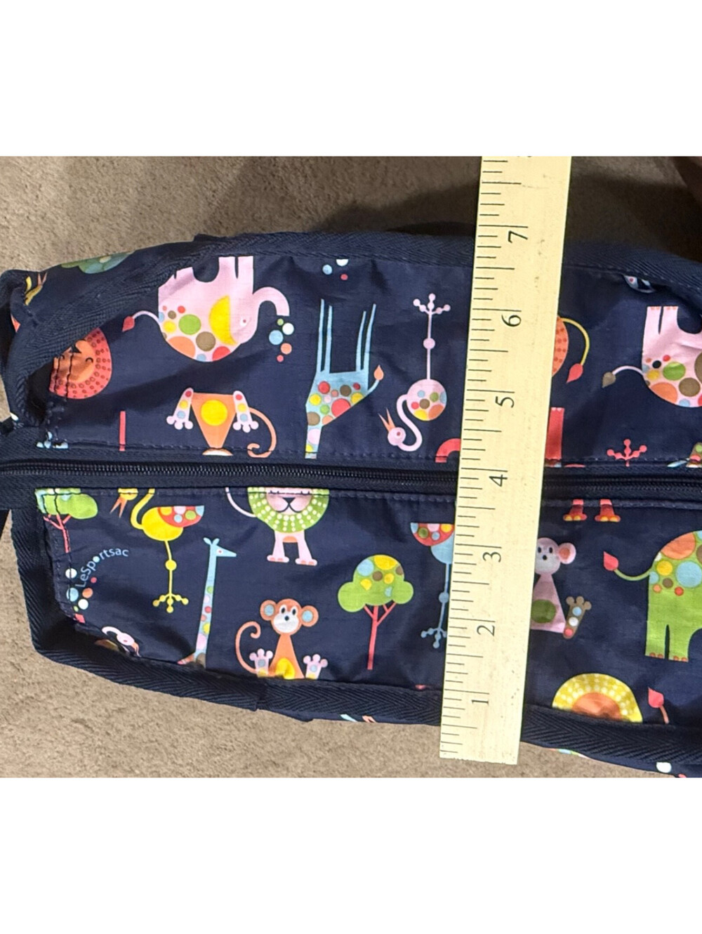 LeSportsac Baby Diaper Bag Ryan Tote Unisex Carry On Animal Print EUC - Picture 11 of 14